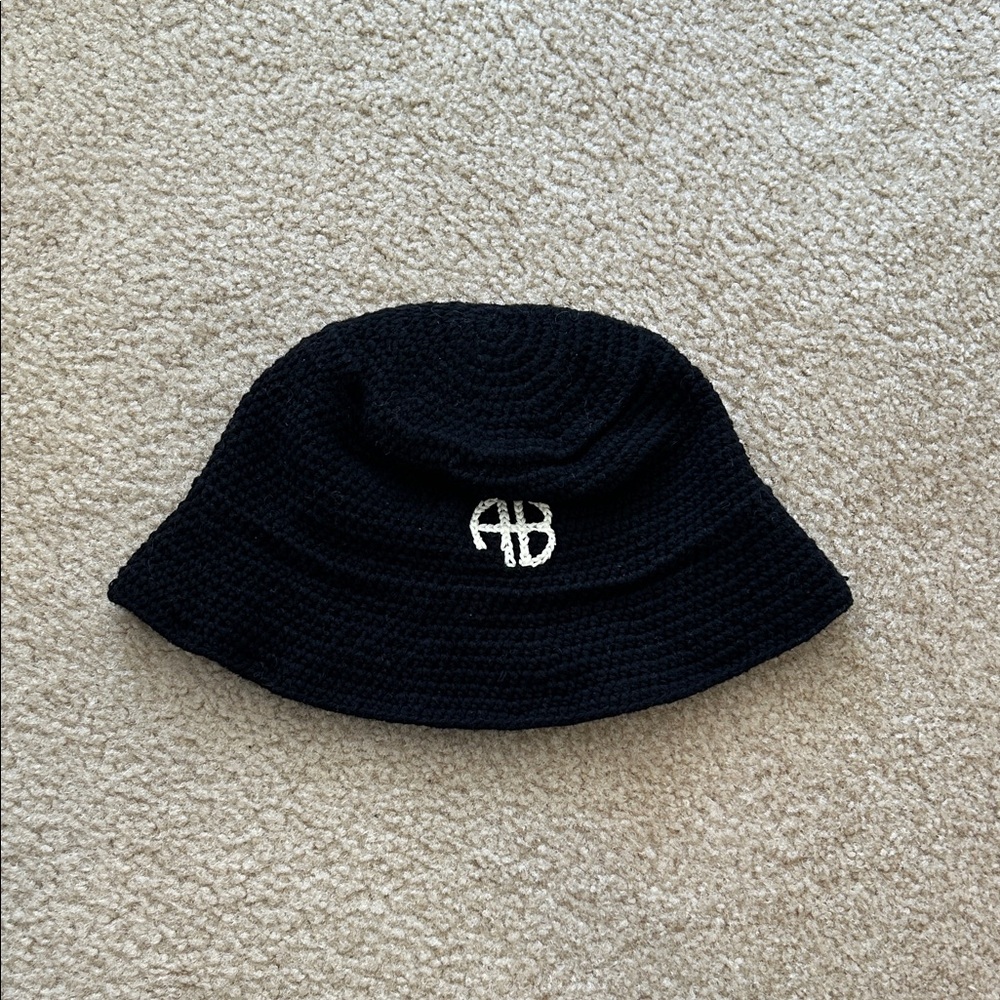 Anine bing AB black bucket hat